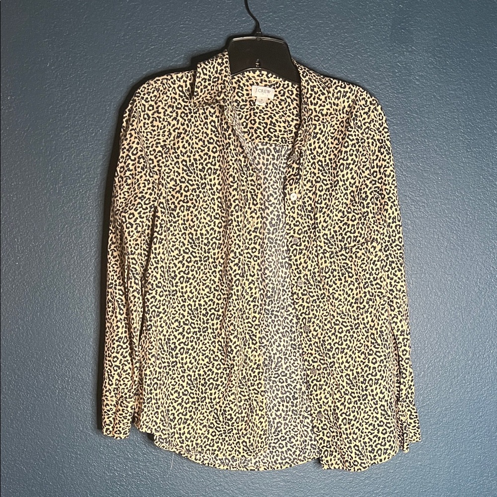 J crew Leopard Print Shirt